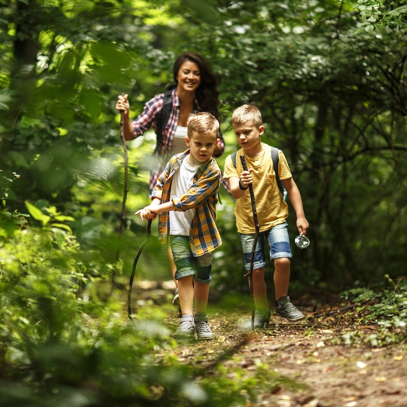 family hiking