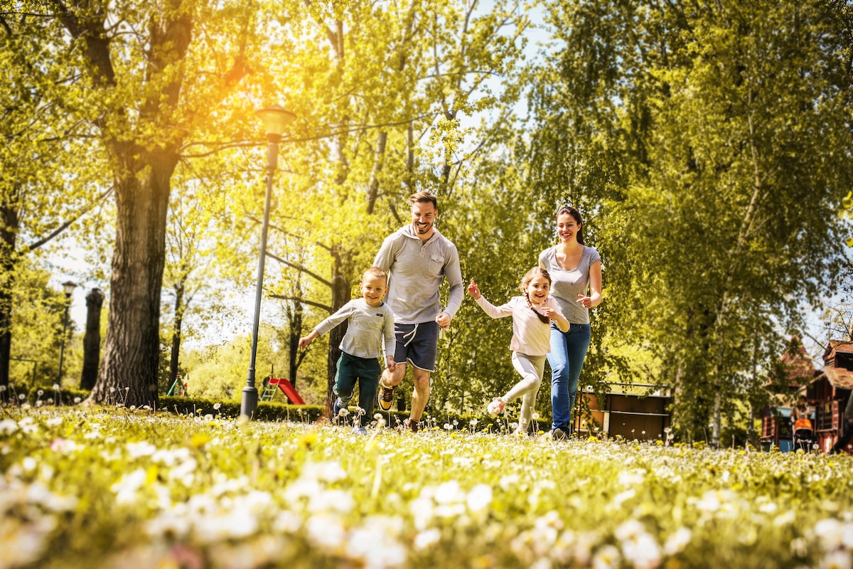 family in park